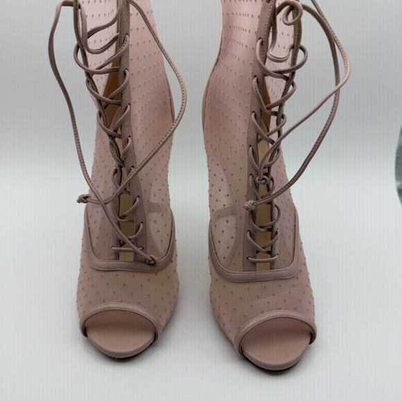 CASADEI BLADE MESH PEEP TOE ANKLE BOOTIES 40.5 - Picture 3 of 11